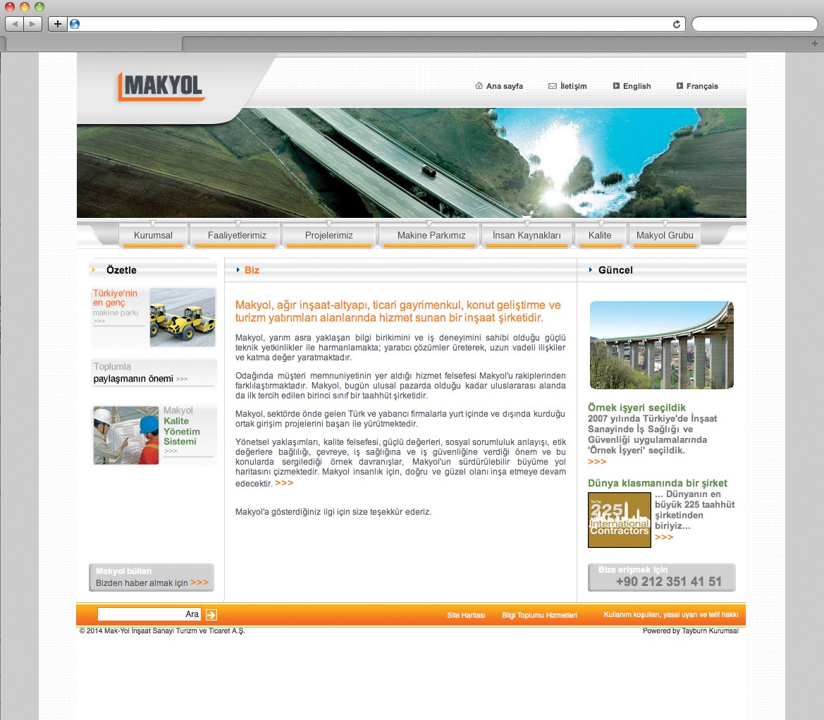 MAKYOL / Kurumsal Web Sitesi / Corporate Website