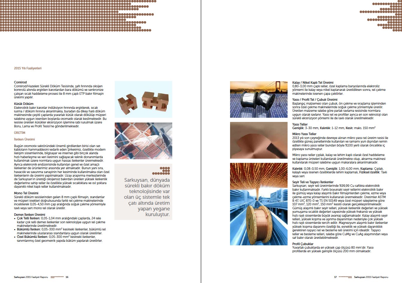 SARKUYSAN / 2015 Faaliyet Raporu / 2015 Annual Report