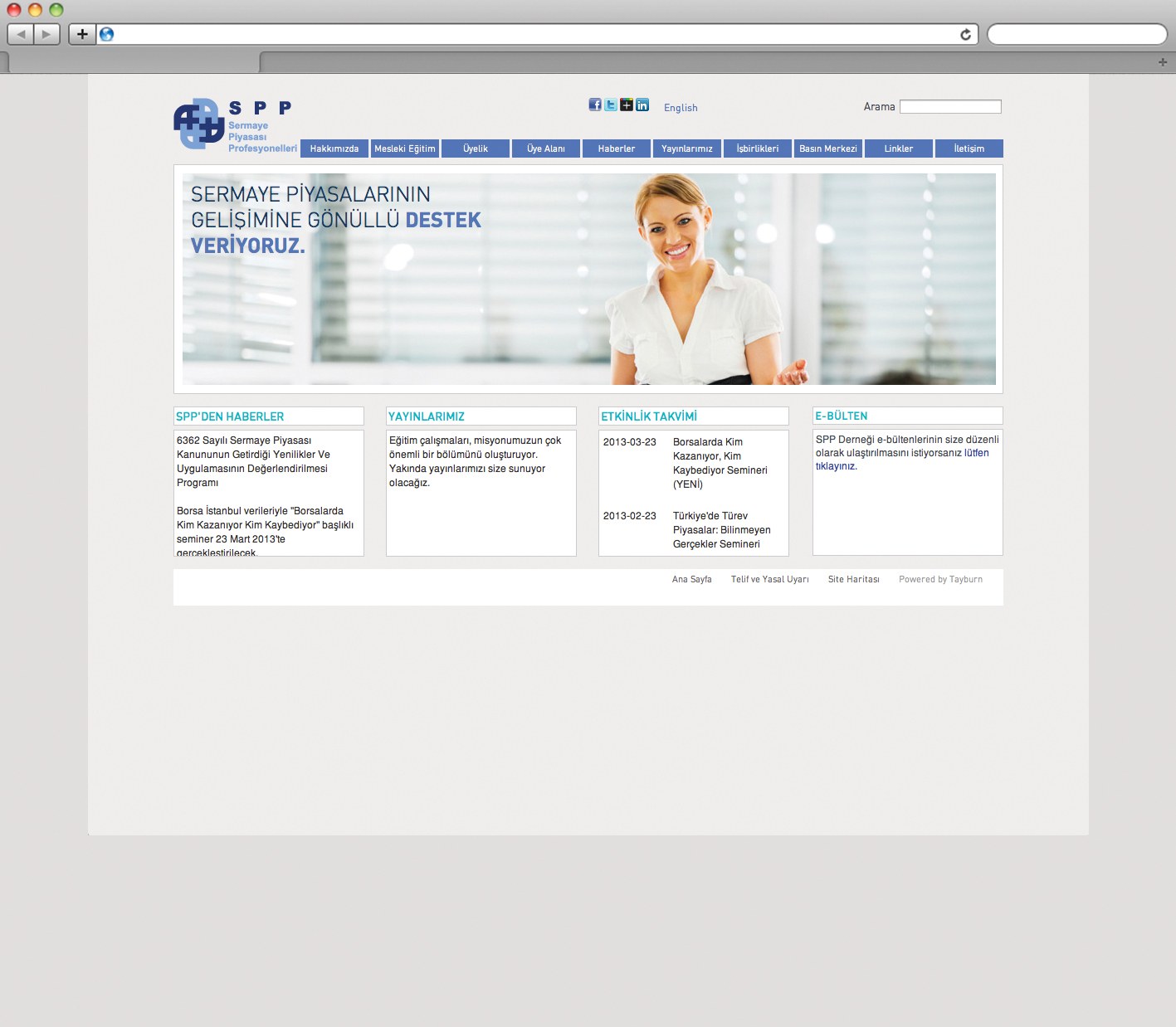 SERMAYE PİYASASI PROFESYONELLERİ DERNEĞİ / Kurumsal Web Sitesi / Corporate Website