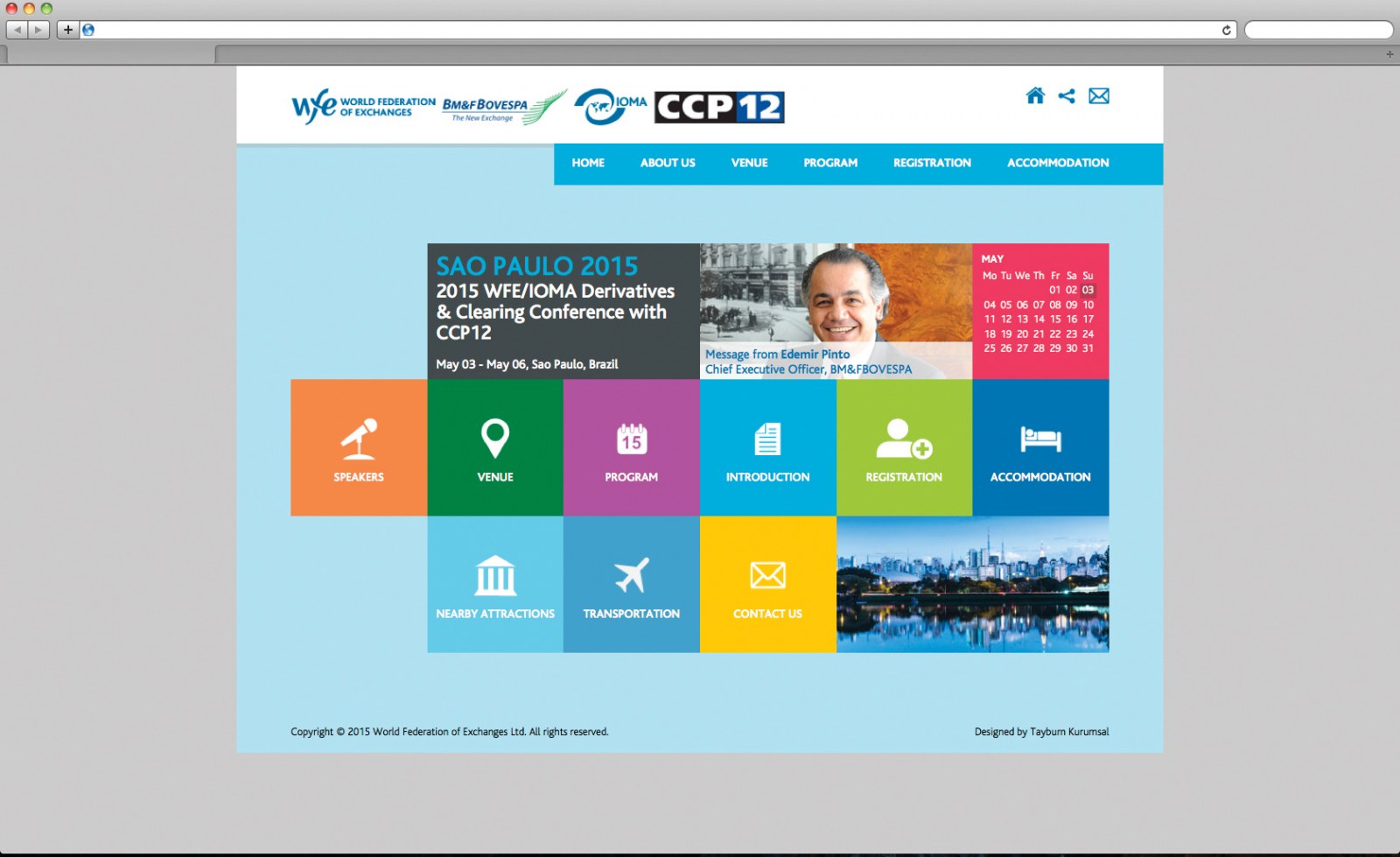WORLD FEDERATION OF EXCHANGES (İNGİLTERE) / Konferans Web Sitesi / Conference Website