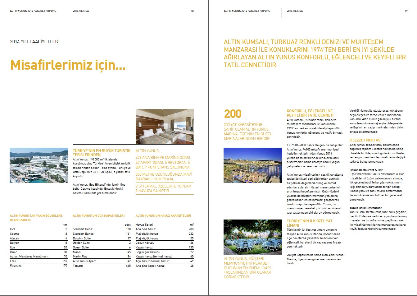 ALTIN YUNUS / 2014 Faaliyet Raporu / 2014 Annual Report