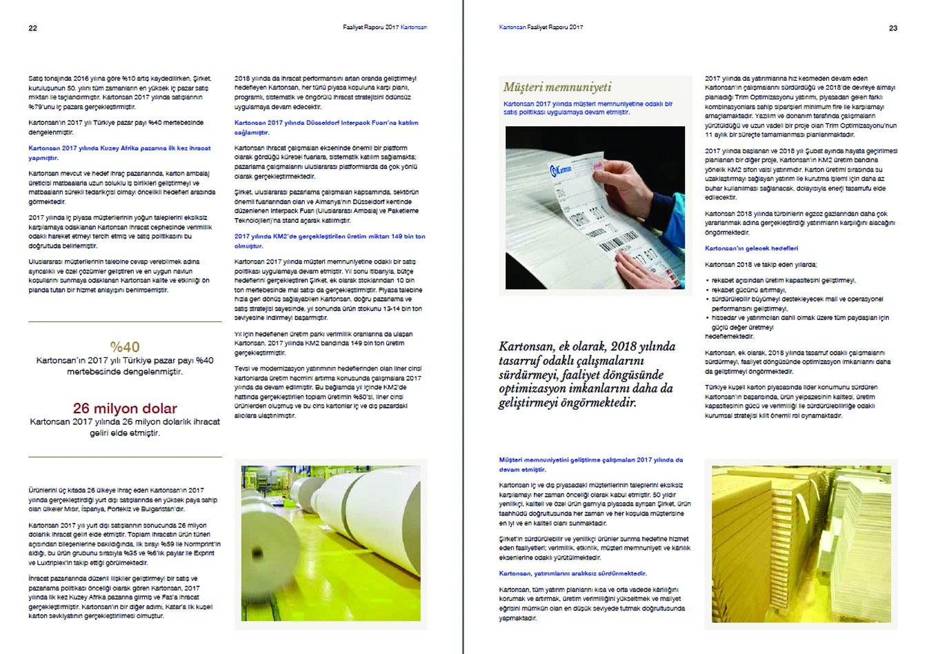 KARTONSAN / 2017 Faaliyet Raporu / 2017 Annual Report