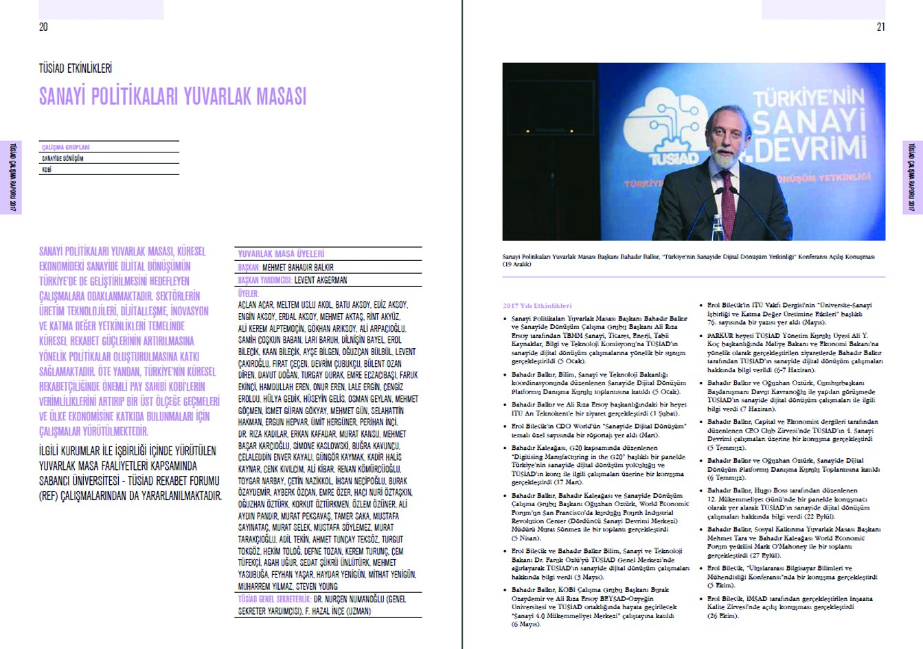 TÜSİAD / 2017 Faaliyet Raporu / 2017 Annual Report