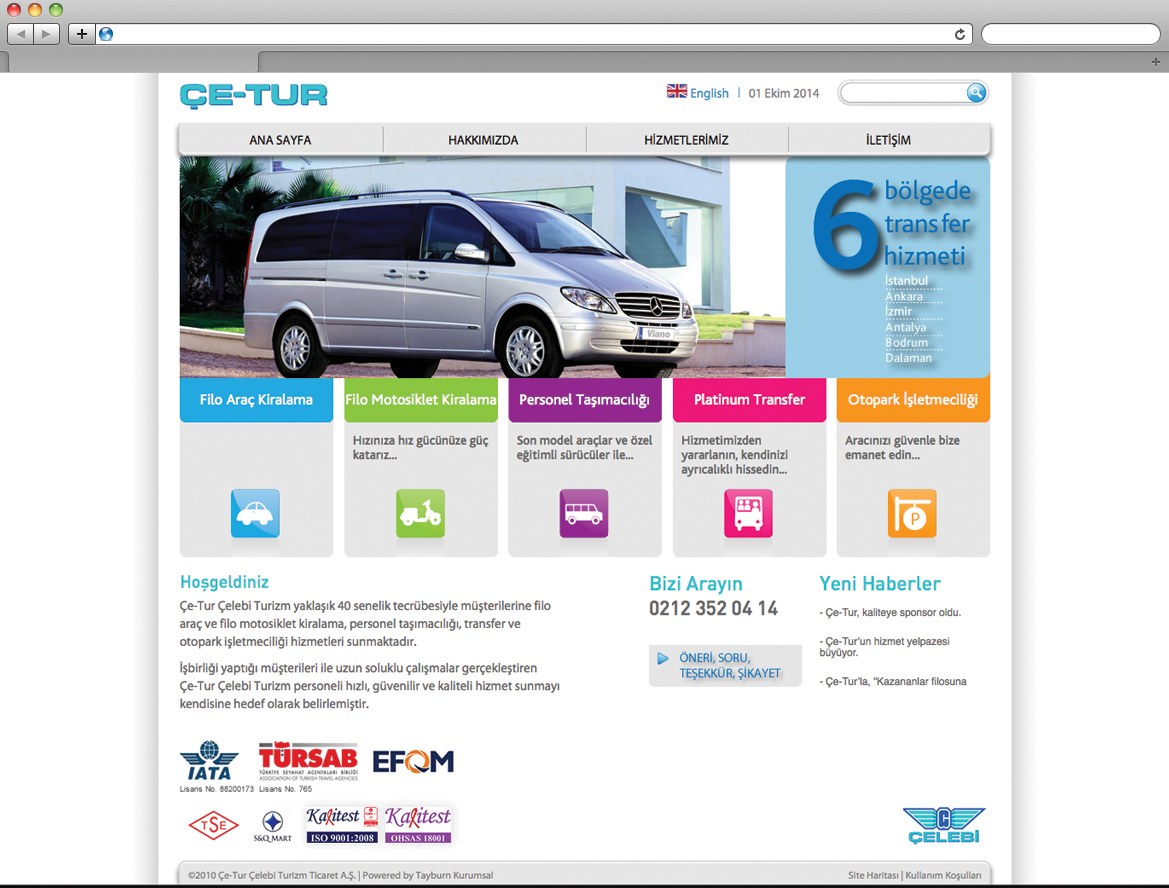 ÇE-TUR / Kurumsal Web Sitesi / Corporate Website