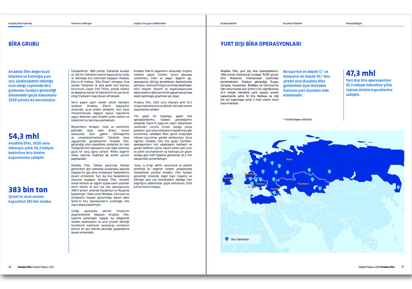 ANADOLU EFES / 2020 Faaliyet Raporu / 2020 Annual Report
