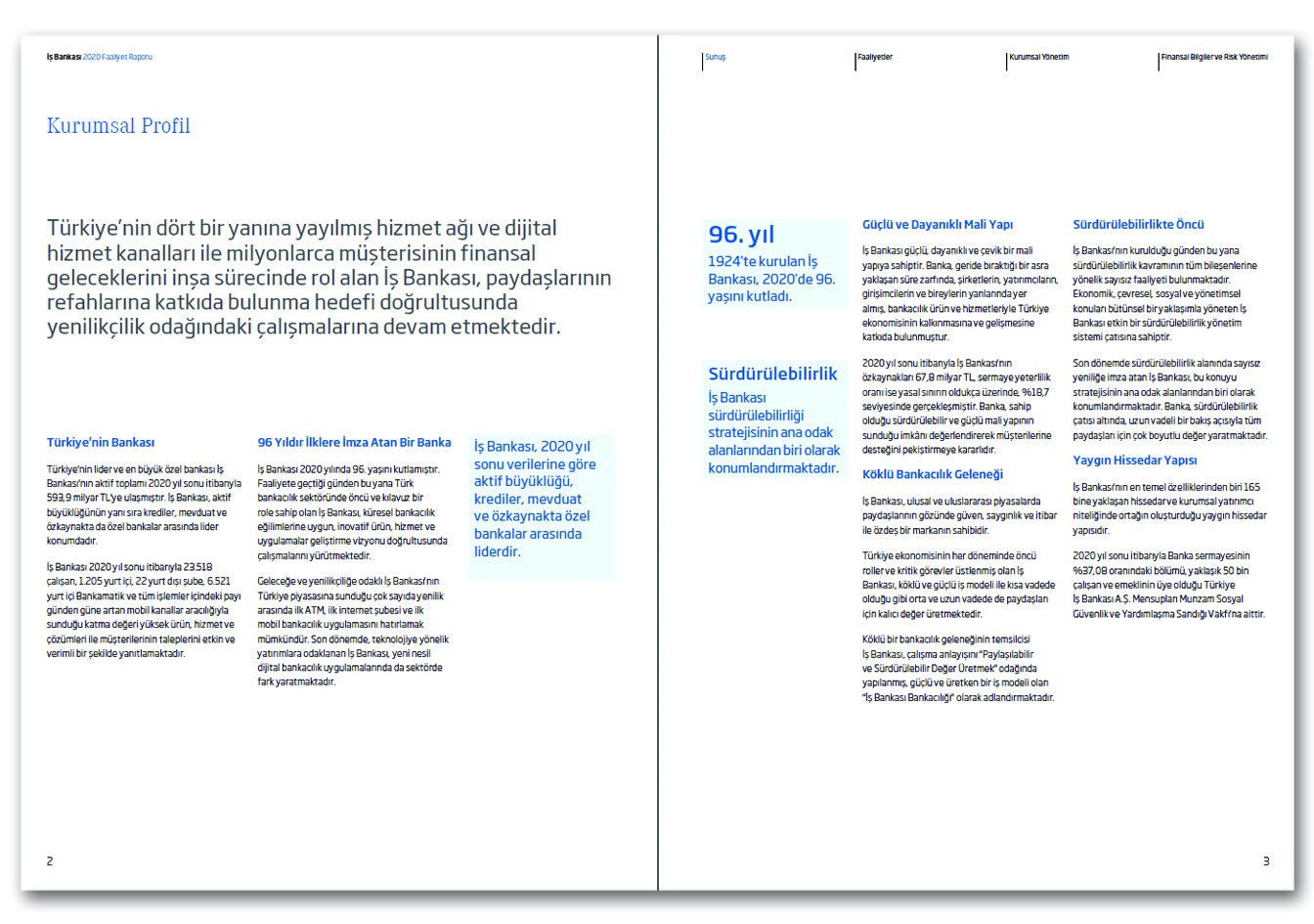 İŞ BANKASI / 2020 Faaliyet Raporu / 2020 Annual Report