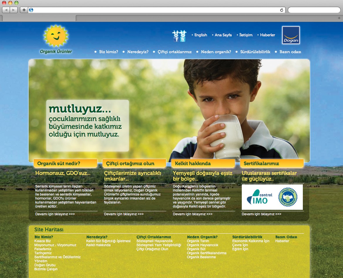 DOĞAN ORGANİK ÜRÜNLER / Kurumsal Web Sitesi / Corporate Website