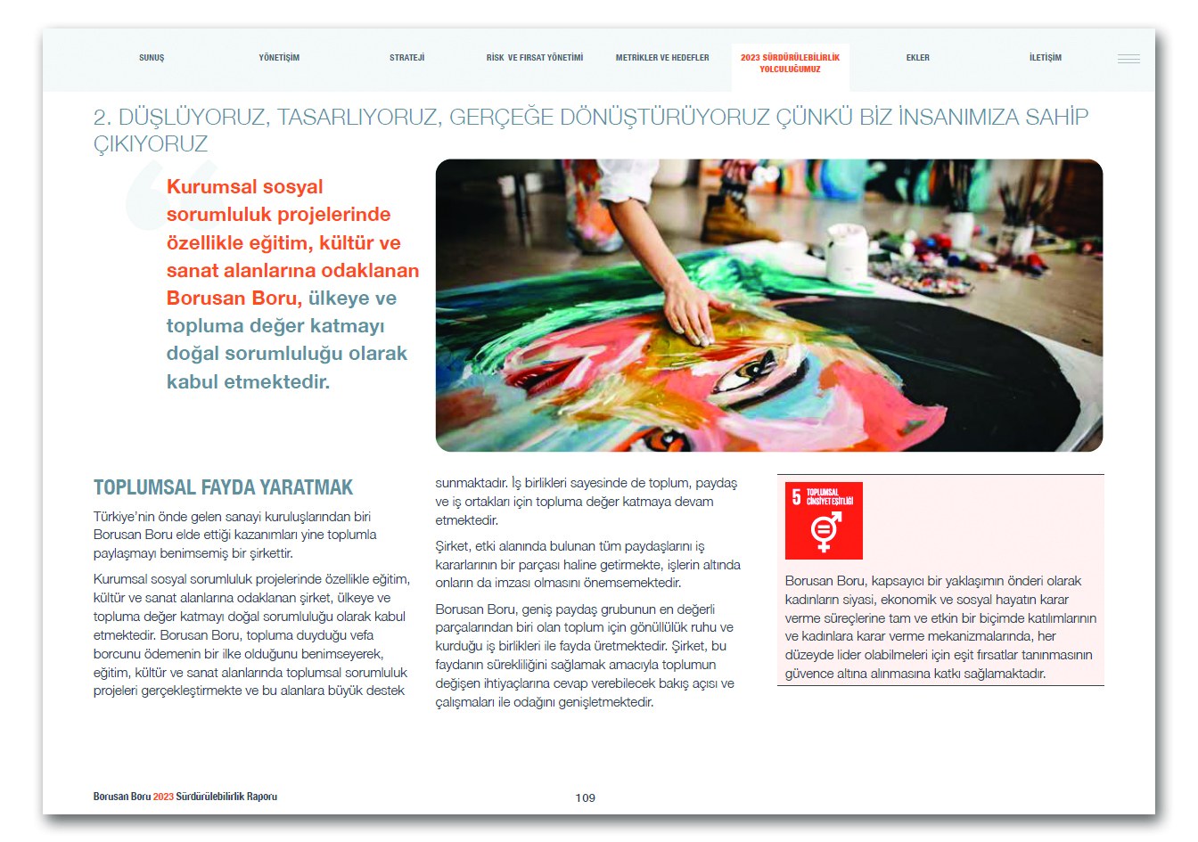 BORUSAN BORU / 2023 Sürdürülebilirlik Raporu / 2023 SUSTAINABILITY REPORT